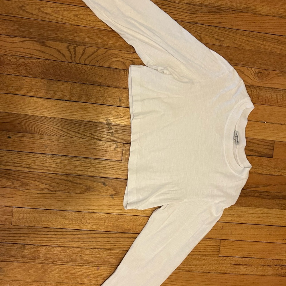 Cotton Citizen White Long Sleeve Crop Top - Picture 2 of 5